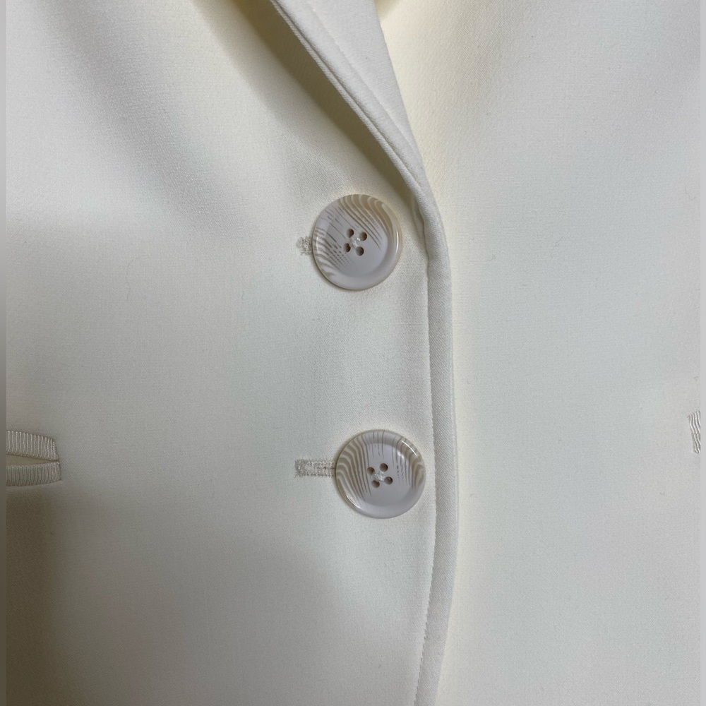PAIGE Chelsee Notch Collar Blazer in Ecru Size S - Picture 4 of 7